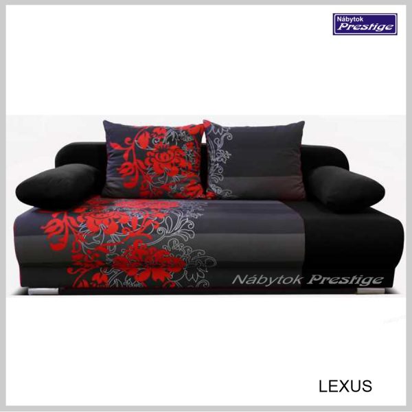 Lexus ohovka flowers Suedine čierna