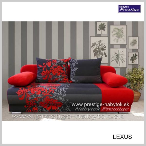 Lexus pohovka sedačka flowers červená