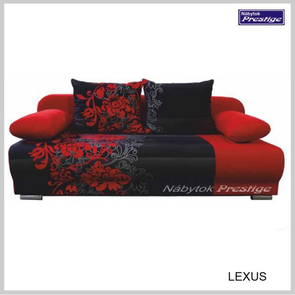 Lexus pohovka sedačka flowers Suedine červená
