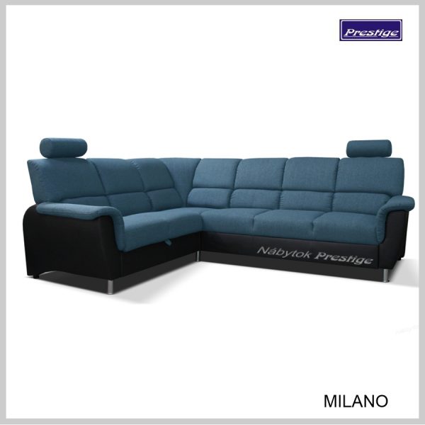 Milano Rohová Sedačka rozkladacia modro čierna