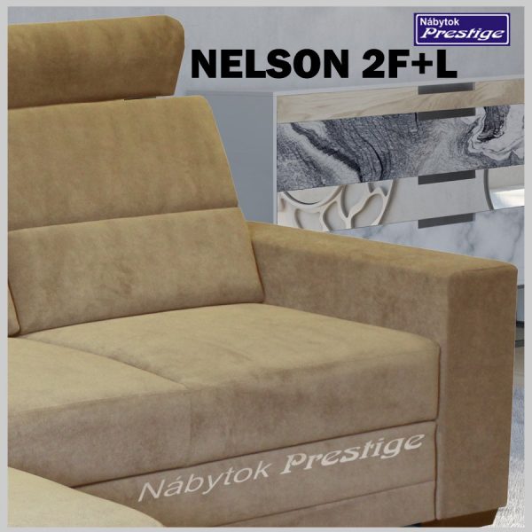 NELSON 2FL rohová sedačka detail madlo