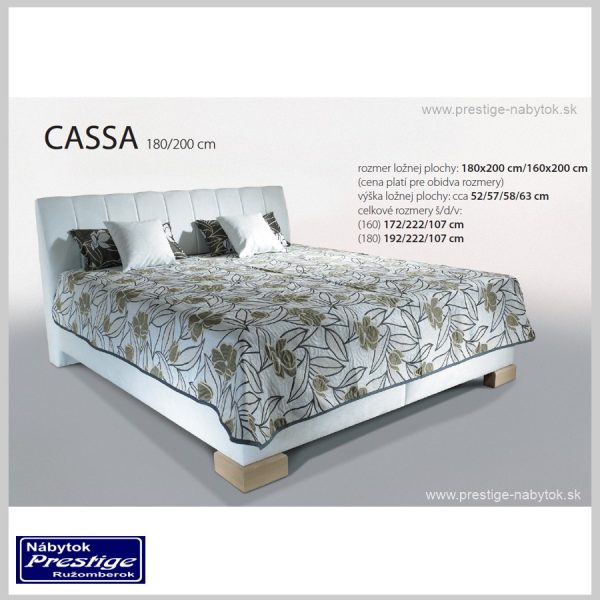 Cassa posteľ biela rozmery