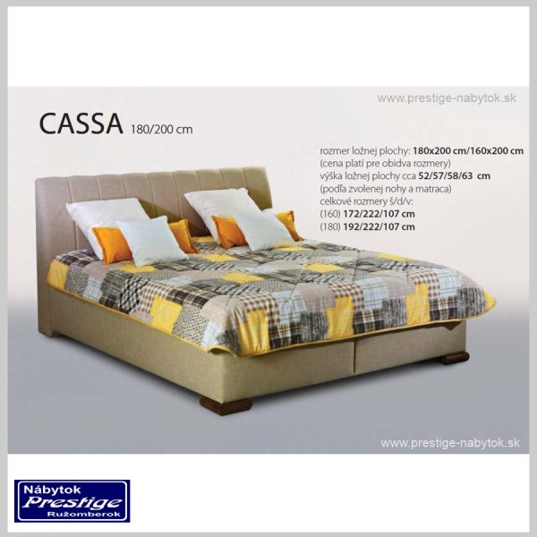 Cassa posteľ hnedá rozmery