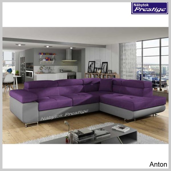 Anton sedačka rohová fialová
