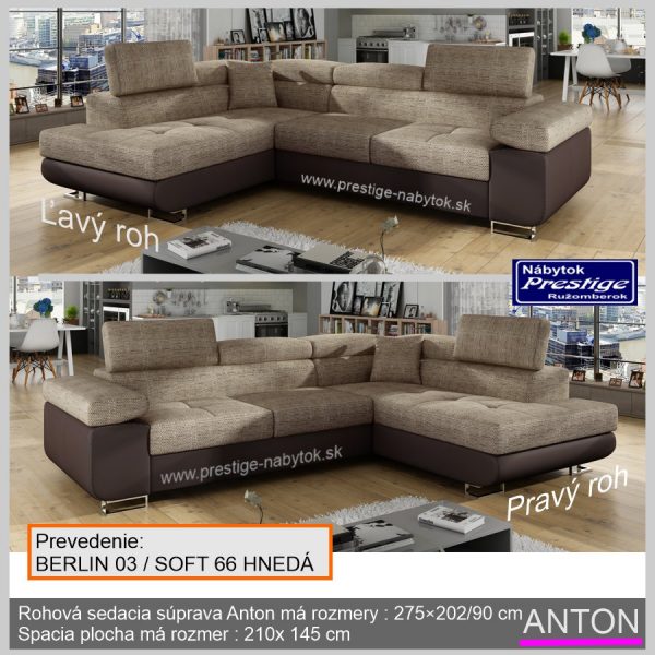 Sedačka Anton Berlin 03 ľavý pravý roh