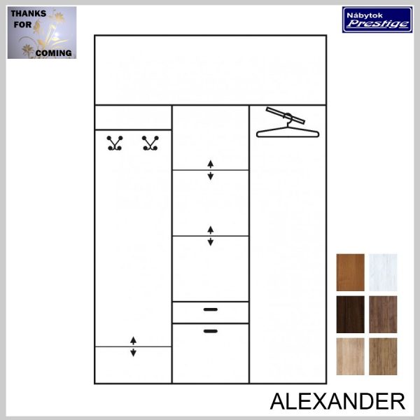 ALEXANDER 2 SKRIŇA usporiadanie