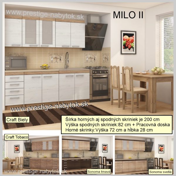 Kuchyňa Milo 2 rozmer