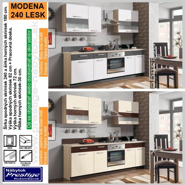 Modena 240 kuchyňa Biely lesk