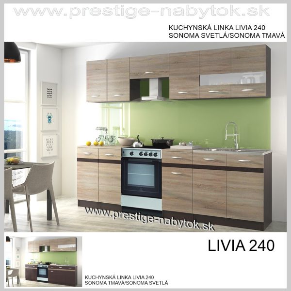 Kuchyňa Livia 240 Sonoma svetlá