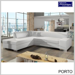 Porto sedačka rohová rozkladacia biela
