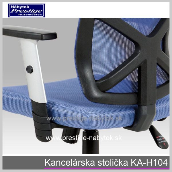 Kancelárska stolička KA H104 modrá detail 5