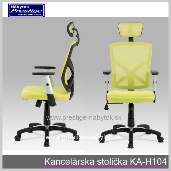 Kancelárska stolička KA H104 zelená detail 1