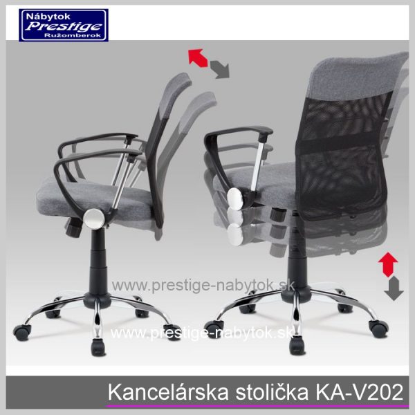 Kancelárska stolička KA-V202 sivá