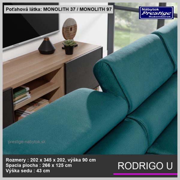 Rodrigo U sedacia súprava zelená Monolith 05