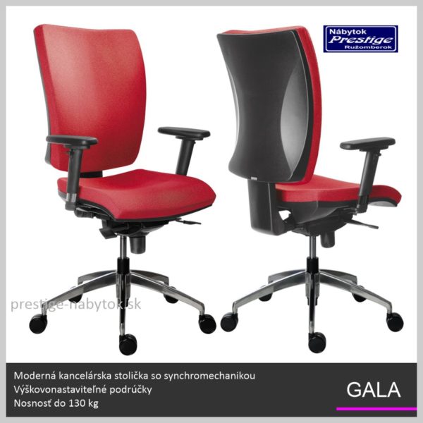 Gala kancelárska stolička červená