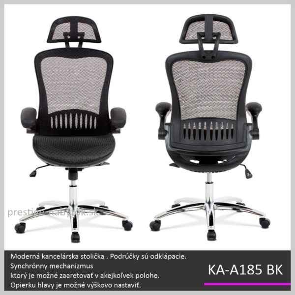 KA-A185 BK kancelárska stolička 02
