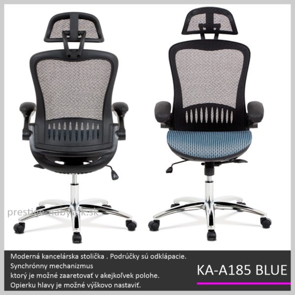 KA-A185 BLUE kancelárska stolička 02