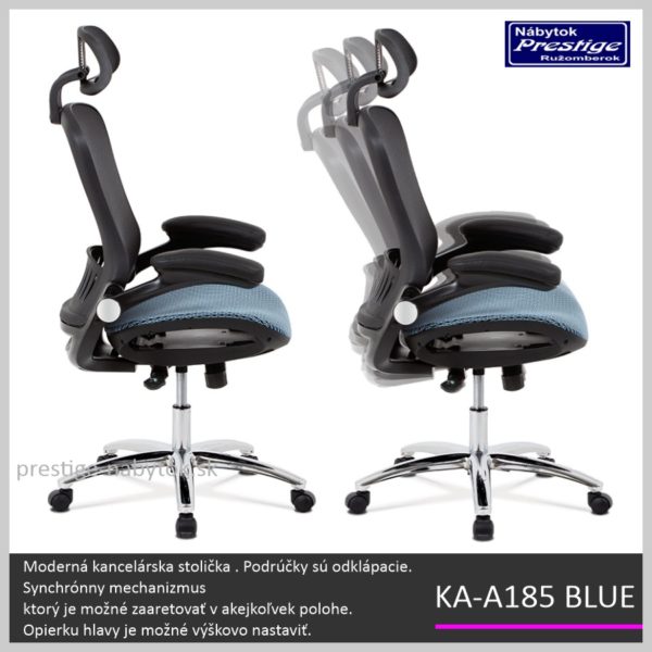 KA-A185 BLUE kancelárska stolička 04