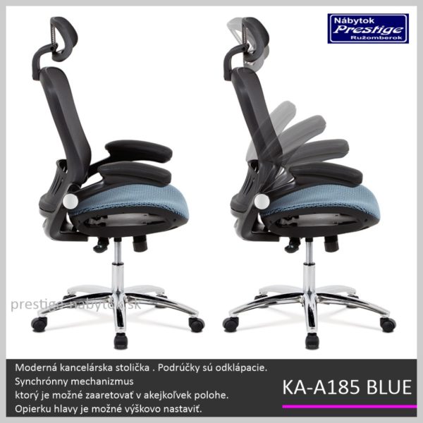 KA-A185 BLUE kancelárska stolička 05
