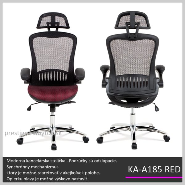 KA-A185 RED kancelárska stolička 05