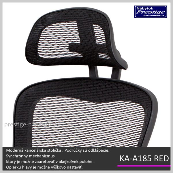 KA-A185 RED kancelárska stolička Detail 01
