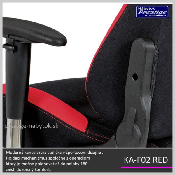 KA-F02 RED kancelárska stolička 06