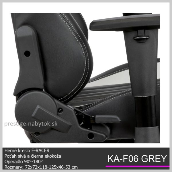 KA F06 Grey kancelárska stolička detail 06