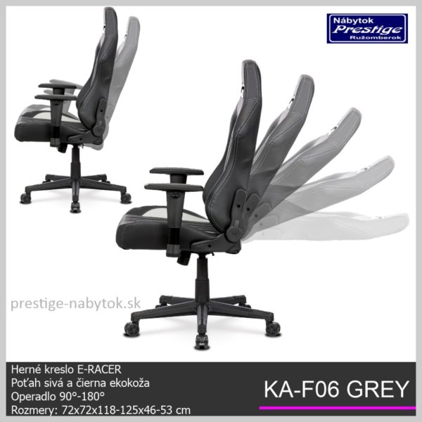 KA F06 Grey kancelárske kreslo 03