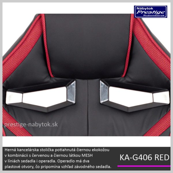 KA-G406 RED kancelárska stolička detail 02