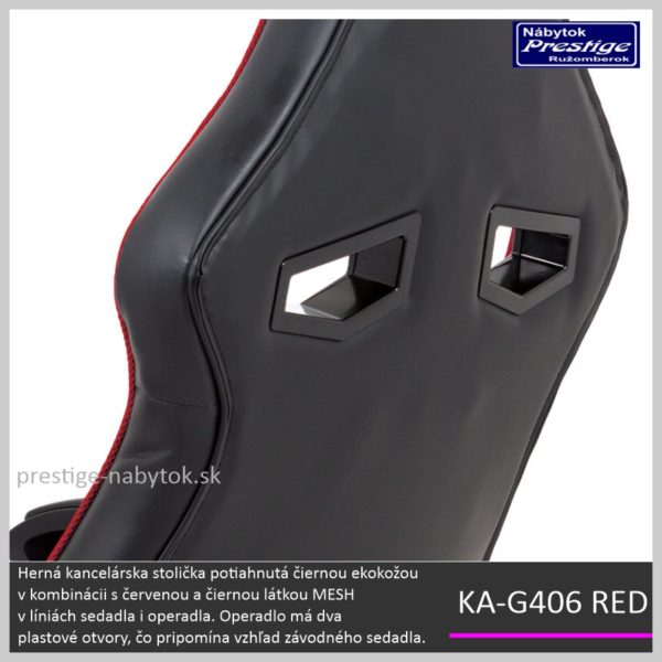 KA-G406 RED kancelárska stolička detail 04