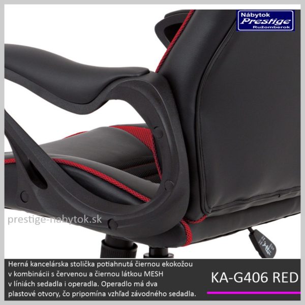 KA-G406 RED kancelárska stolička detail 05