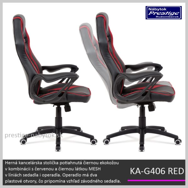 KA-G406 RED kancelárske kreslo 03