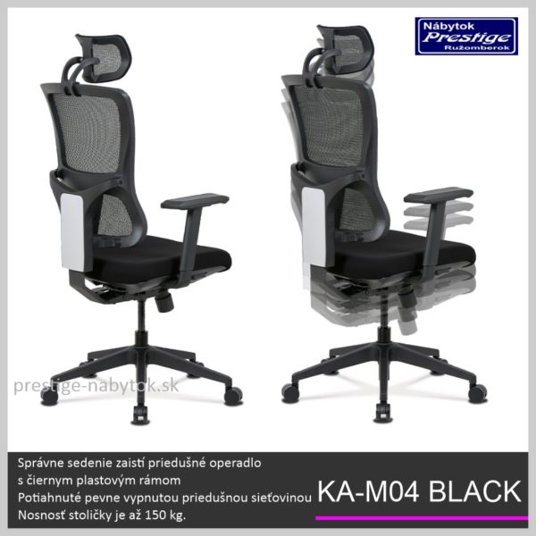 KA-M04 BK kancelárska stolička 02