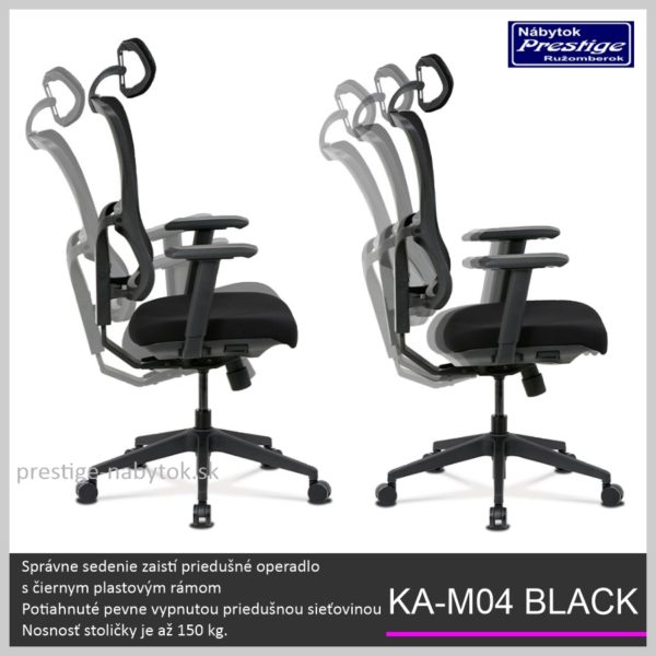 KA-M04 BK kancelárska stolička 03