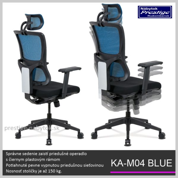KA-M04 Blue kancelárska stolička 02