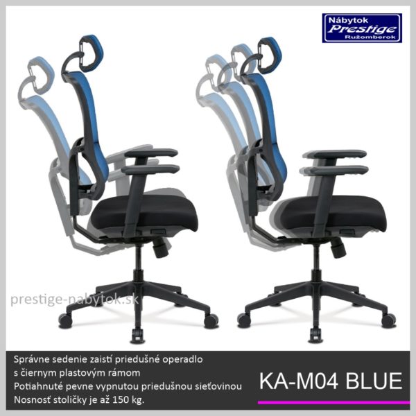 KA-M04 Blue kancelárska stolička 03