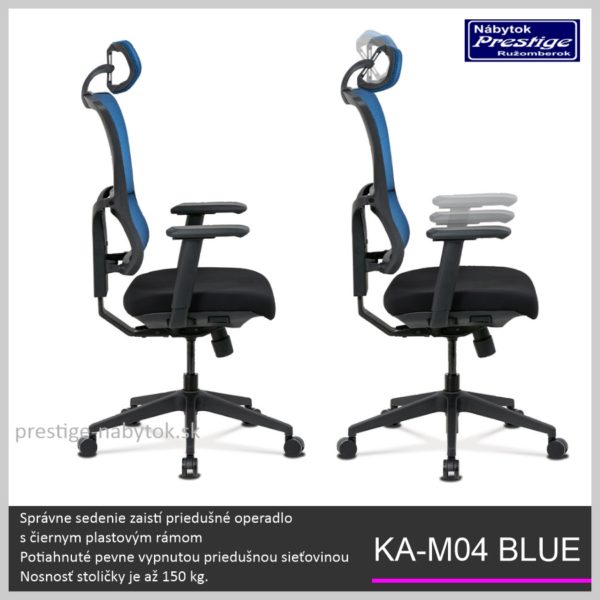 KA-M04 Blue kancelárska stolička 04