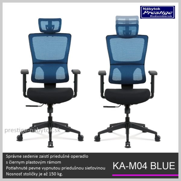 KA-M04 Blue kancelárska stolička 05
