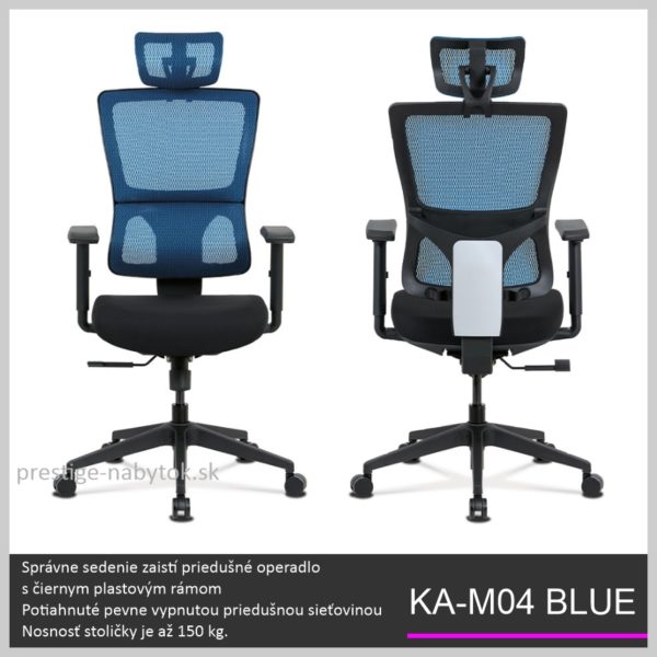 KA-M04 Blue kancelárska stolička 06