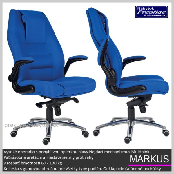 Markus kancelárska stolička modrá