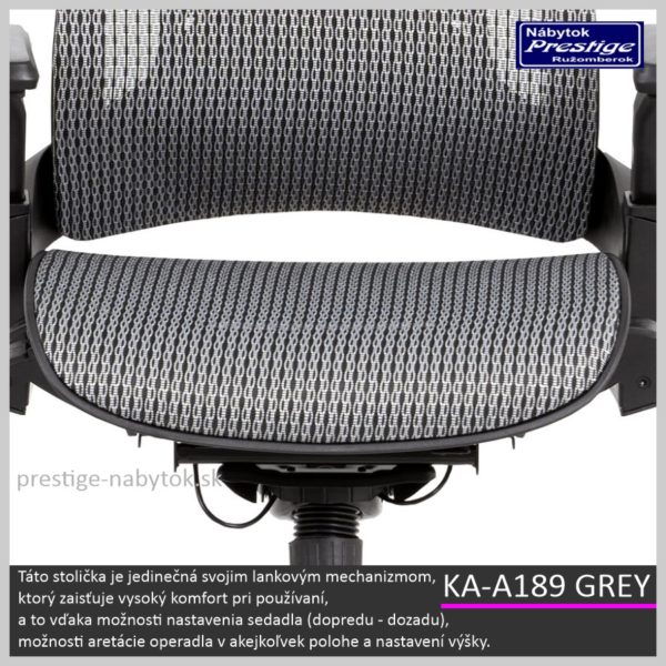 KA-A189 GREY kancelárska stolička Detail 05