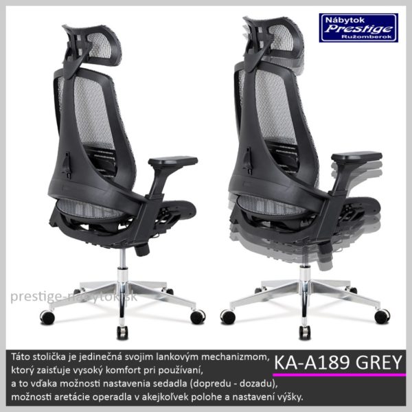 KA-A189 GREY kancelárske kreslo 02