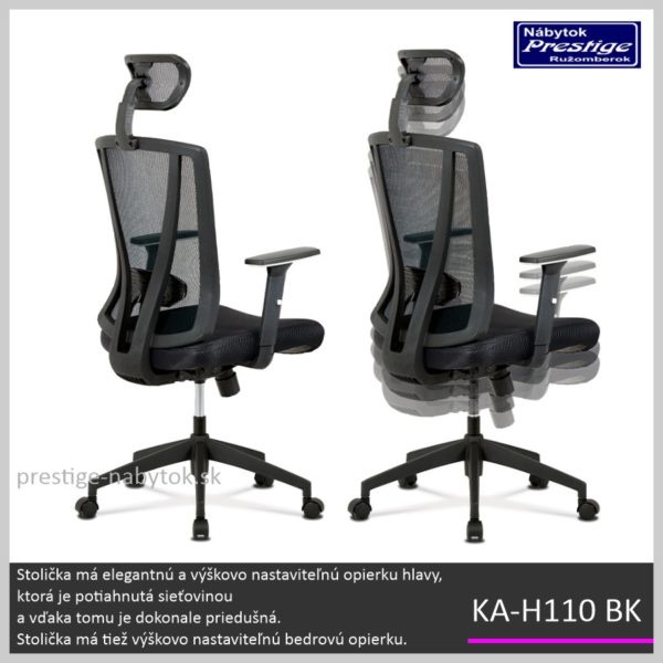 KA-H110 BK kancelárska stolička 02