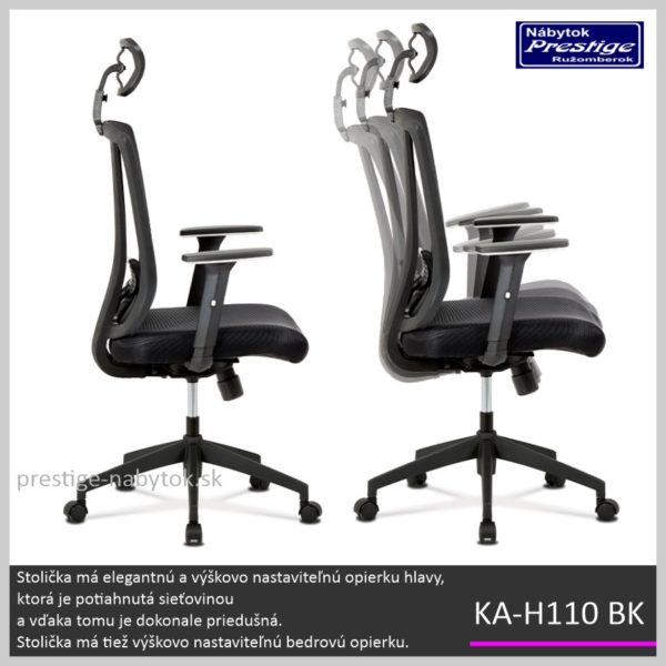 KA-H110 BK kancelárska stolička 03