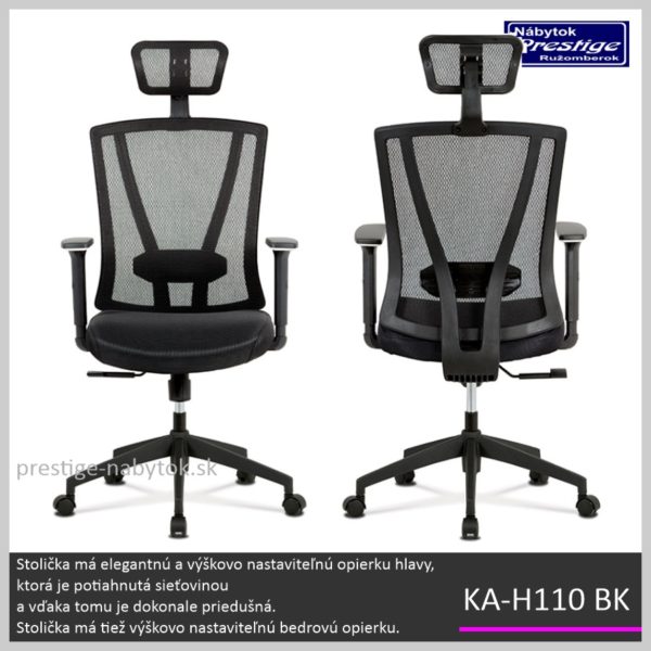 KA-H110 BK kancelárska stolička
