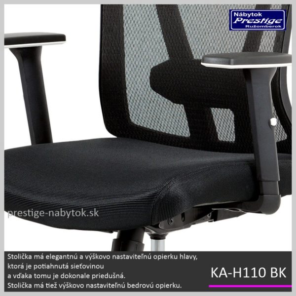 KA-H110 BK kancelárska stolička Detail 03