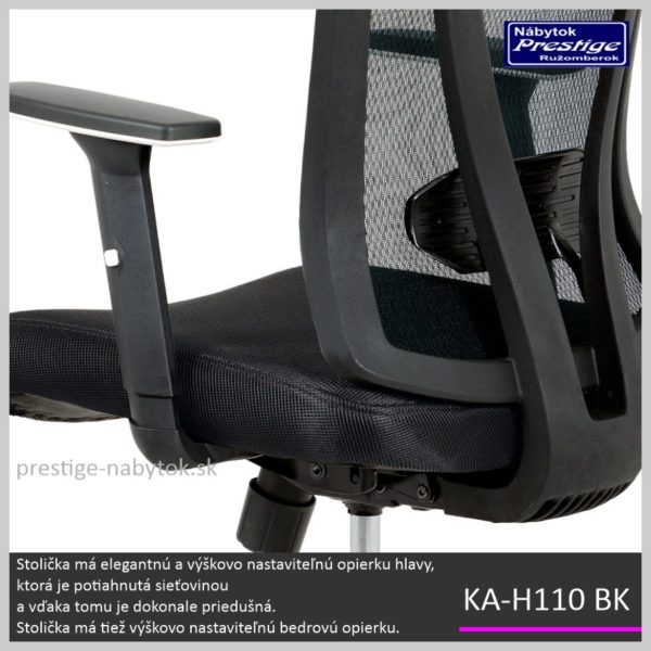 KA-H110 BK kancelárska stolička Detail 04