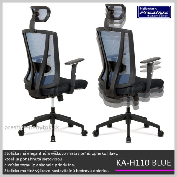 KA-H110 BLUE kancelárska stolička 02