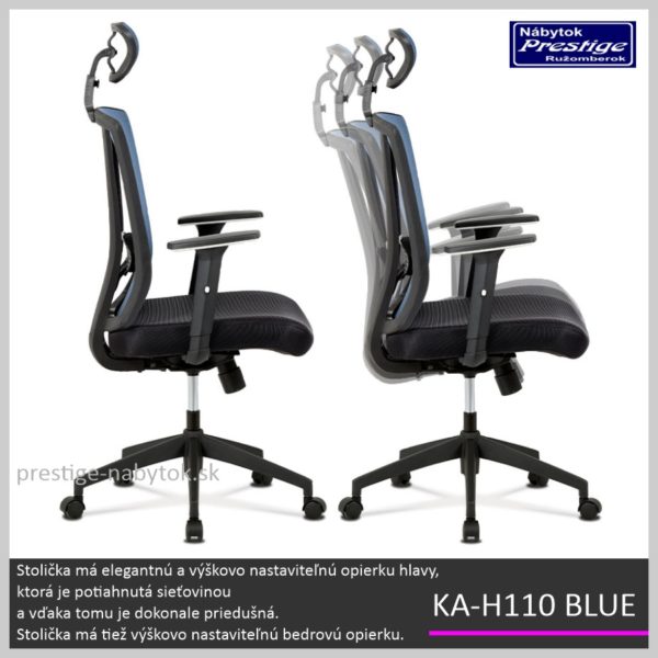 KA-H110 BLUE kancelárska stolička 03