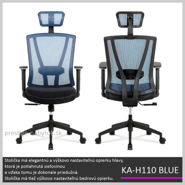 KA-H110 BLUE kancelárska stolička